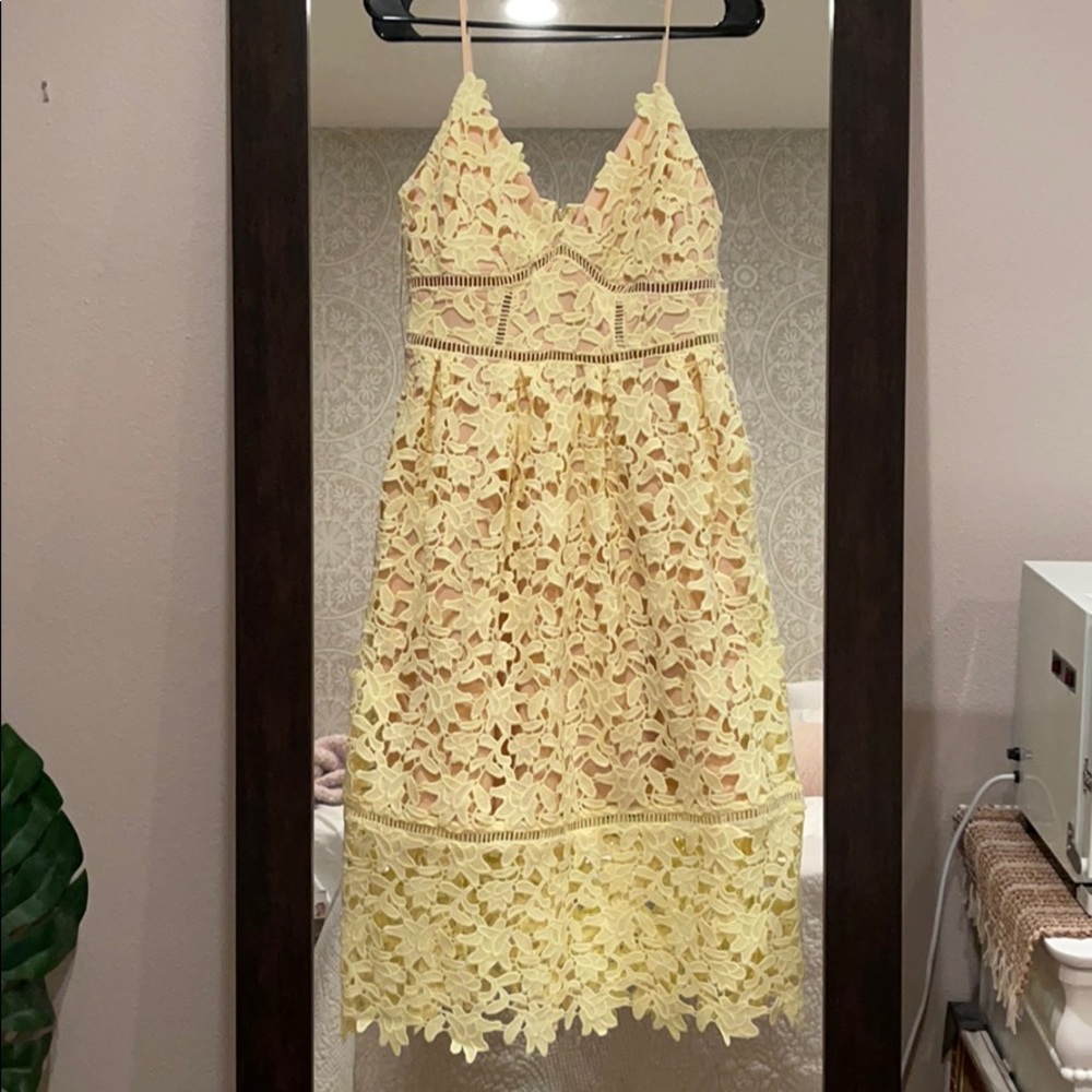 Lace overlay dress